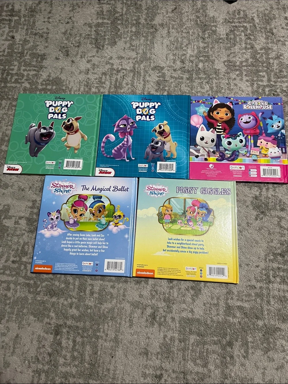 🔥4/20! Bundle of 5 hardcover Disney & Nickelodeon bendon books.